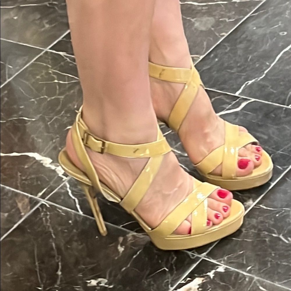 Jimmy Choo Cream Strappy Heels